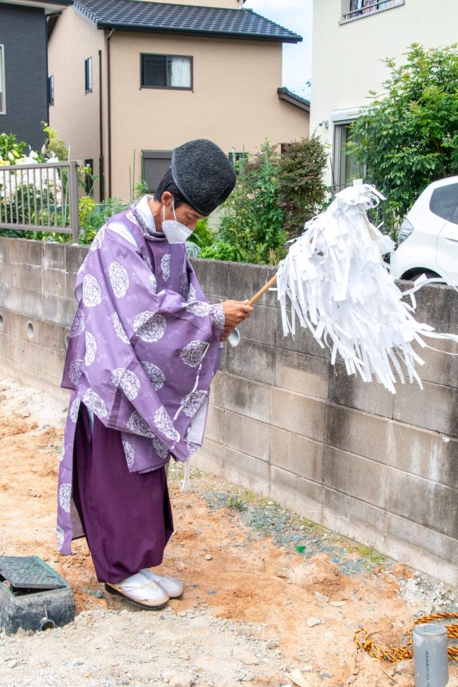 福岡市城南区07　注文住宅建築現場リポート①　～地鎮祭～