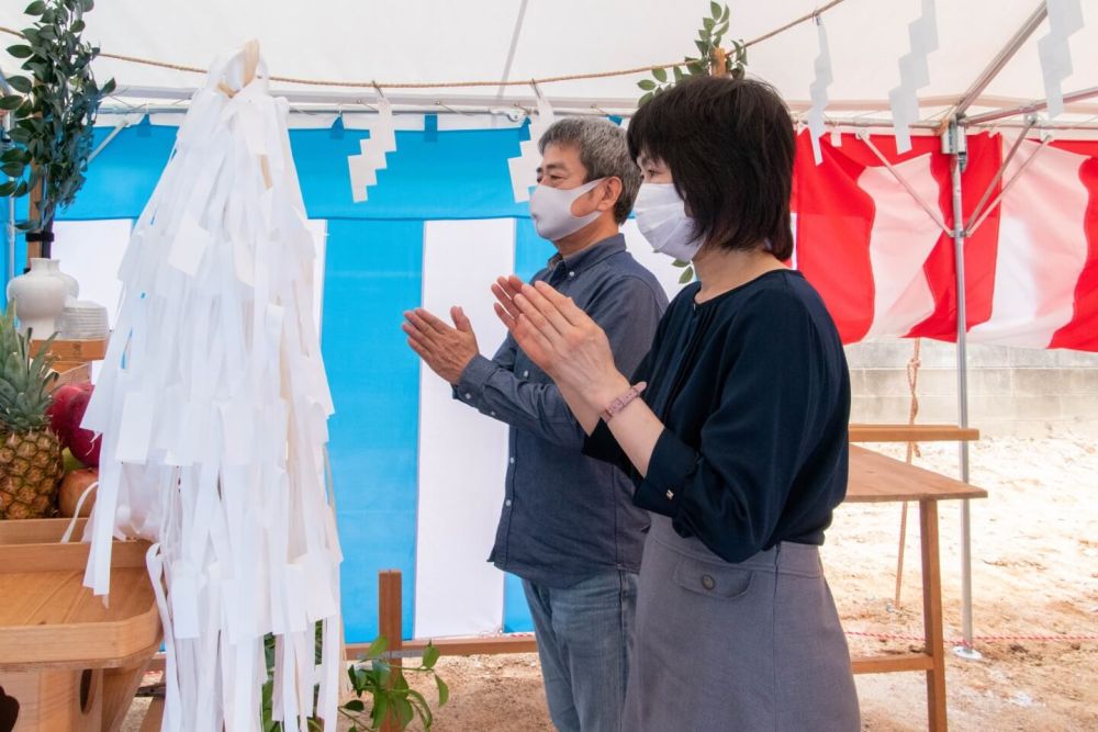 「福岡市城南区07」注文住宅現場リポート①【地鎮祭】