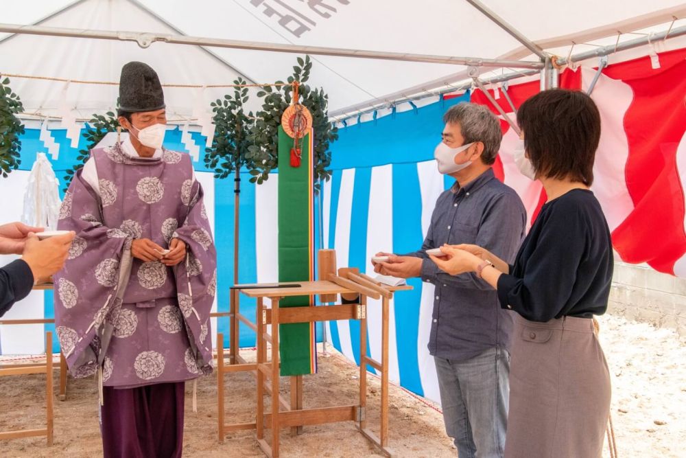 福岡市城南区07　注文住宅建築現場リポート①　～地鎮祭～