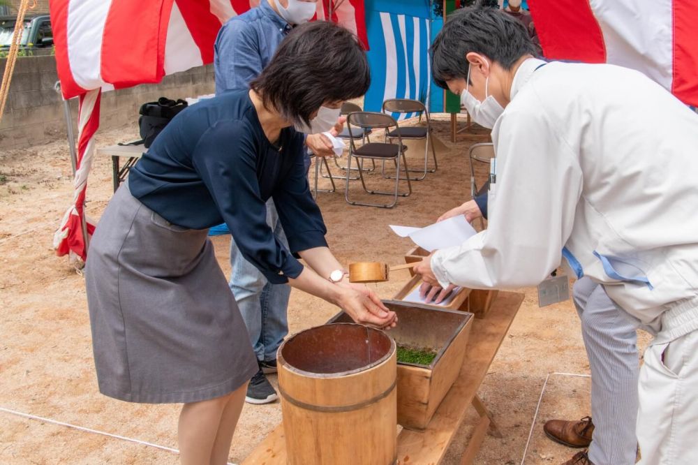 福岡市城南区07　注文住宅建築現場リポート①　～地鎮祭～