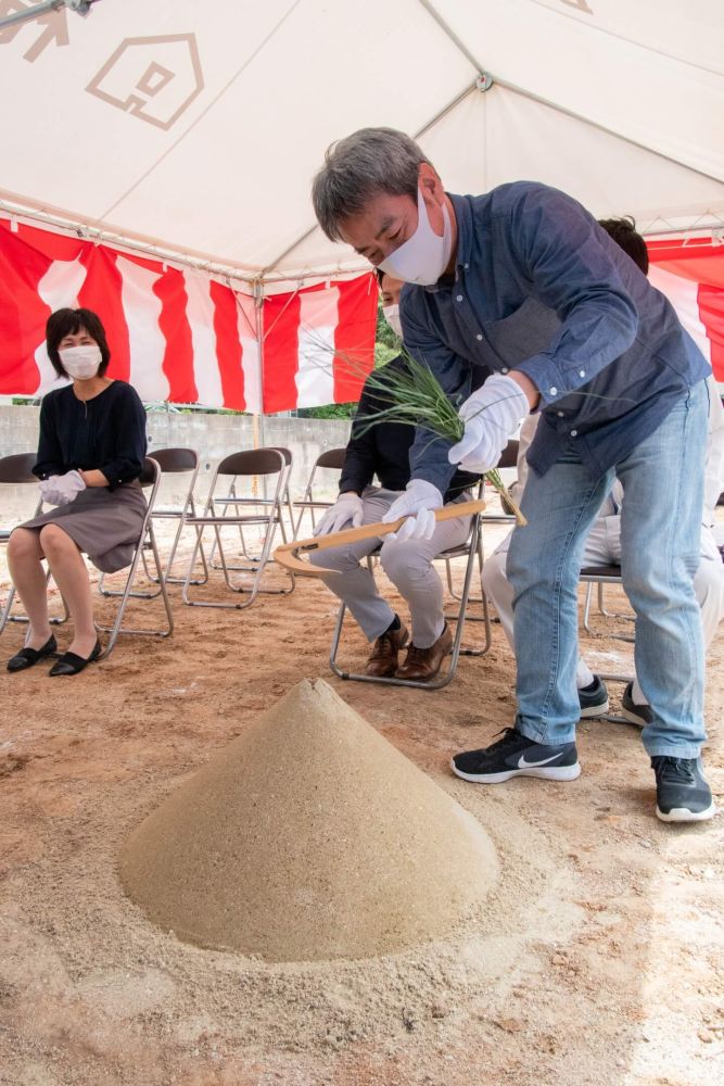 福岡市城南区07　注文住宅建築現場リポート①　～地鎮祭～