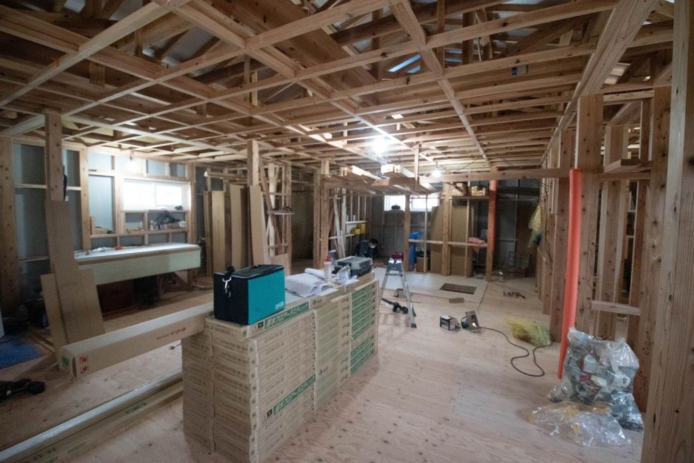 「糟屋郡粕屋町03」注文住宅現場リポート⑨【木工事】【床材】