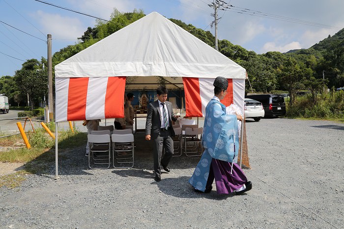 「福津市宮司元町01」注文住宅現場リポート①【地鎮祭】