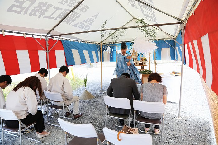 「福津市宮司元町01」注文住宅現場リポート①【地鎮祭】