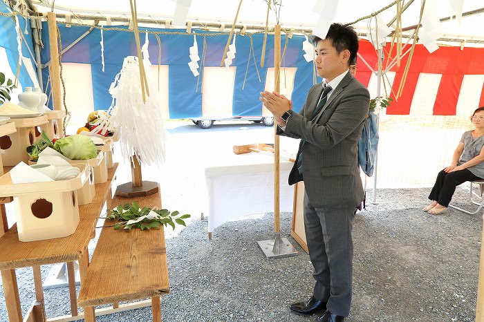 「福津市宮司元町01」注文住宅現場リポート①【地鎮祭】