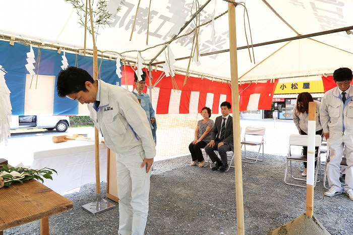 「福津市宮司元町01」注文住宅現場リポート①【地鎮祭】