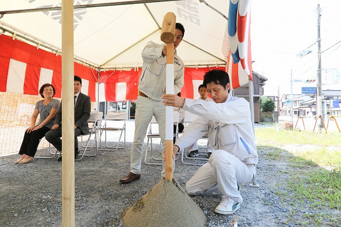 「福津市宮司元町01」注文住宅現場リポート①【地鎮祭】