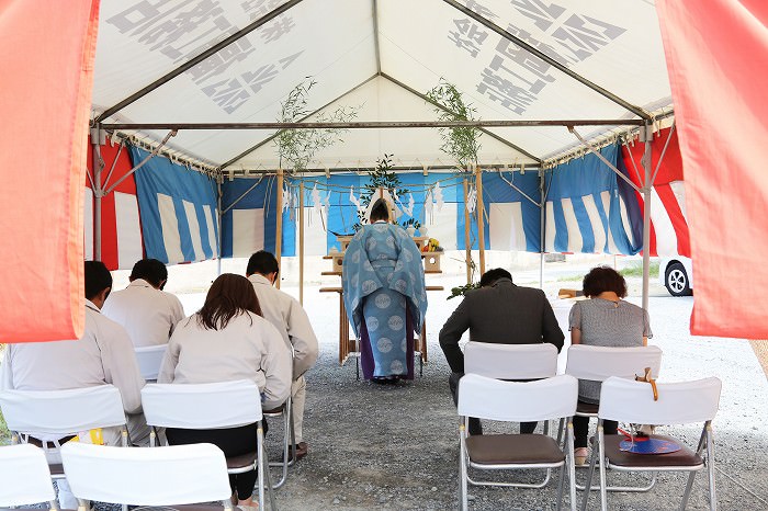 「福津市宮司元町01」注文住宅現場リポート①【地鎮祭】
