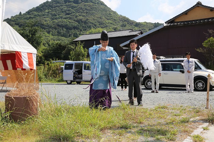「福津市宮司元町01」注文住宅現場リポート①【地鎮祭】