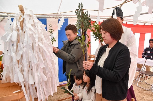 福岡市西区飯氏01　注文住宅建築現場リポート①　～地鎮祭～