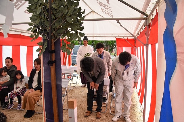 「福岡市西区飯氏01」注文住宅現場リポート①【地鎮祭】