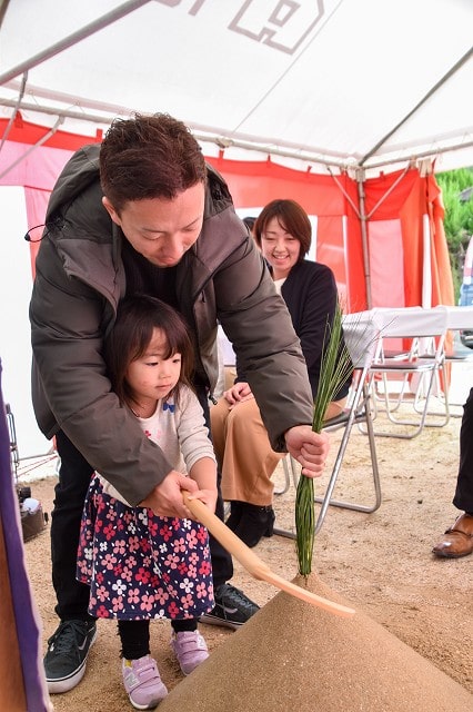 福岡市西区飯氏01　注文住宅建築現場リポート①　～地鎮祭～