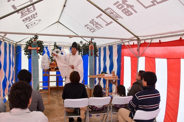 福岡市西区飯氏01　注文住宅建築現場リポート①　～地鎮祭～