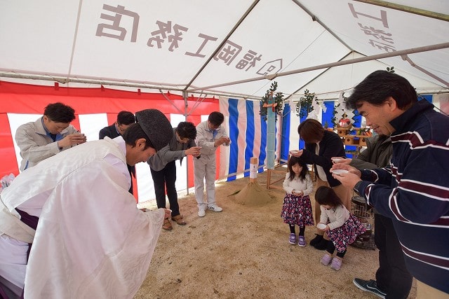 福岡市西区飯氏01　注文住宅建築現場リポート①　～地鎮祭～