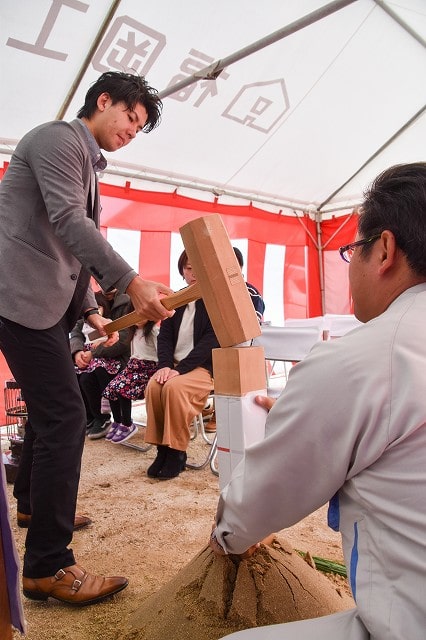 福岡市西区飯氏01　注文住宅建築現場リポート①　～地鎮祭～