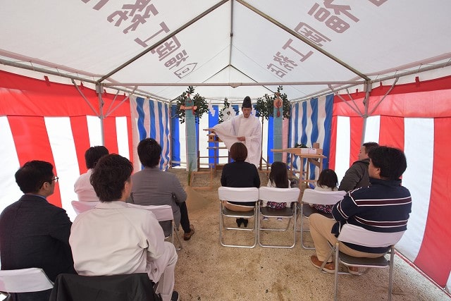 福岡市西区飯氏01　注文住宅建築現場リポート①　～地鎮祭～