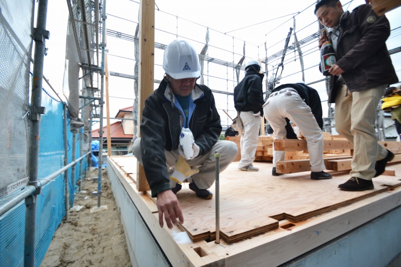 福岡市城南区南片江03　注文住宅建築現場リポート⑤　～上棟式～