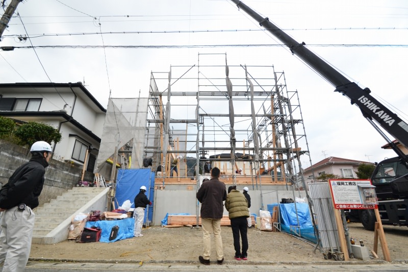 「福岡市城南区南片江03」注文住宅現場リポート⑤【上棟式】