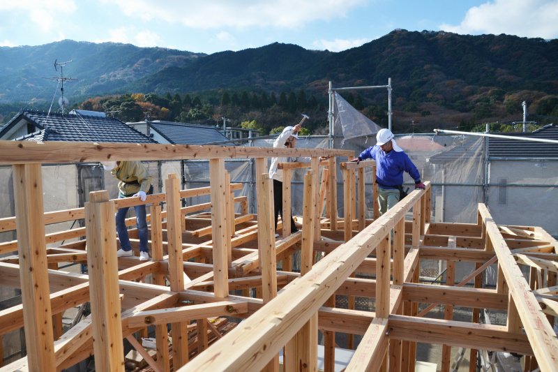 福岡市城南区南片江03　注文住宅建築現場リポート⑤　～上棟式～