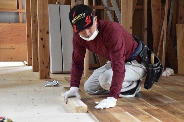 「太宰府市03」注文住宅現場リポート⑥【木工事】【床材】
