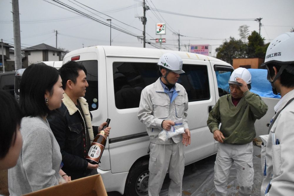 福岡県筑紫野市07　注文住宅建築現場リポート⑤　～祝・上棟式２～