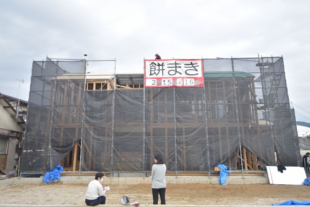 福岡県筑紫野市07　注文住宅建築現場リポート⑤　～祝・上棟式２～