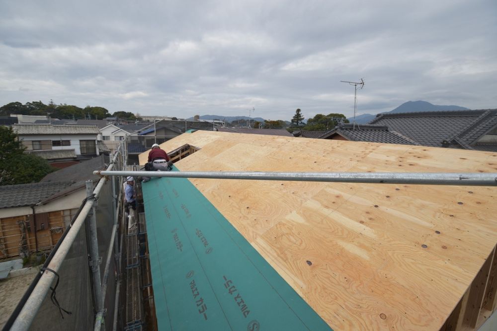 福岡県筑紫野市07　注文住宅建築現場リポート⑤　～祝・上棟式２～