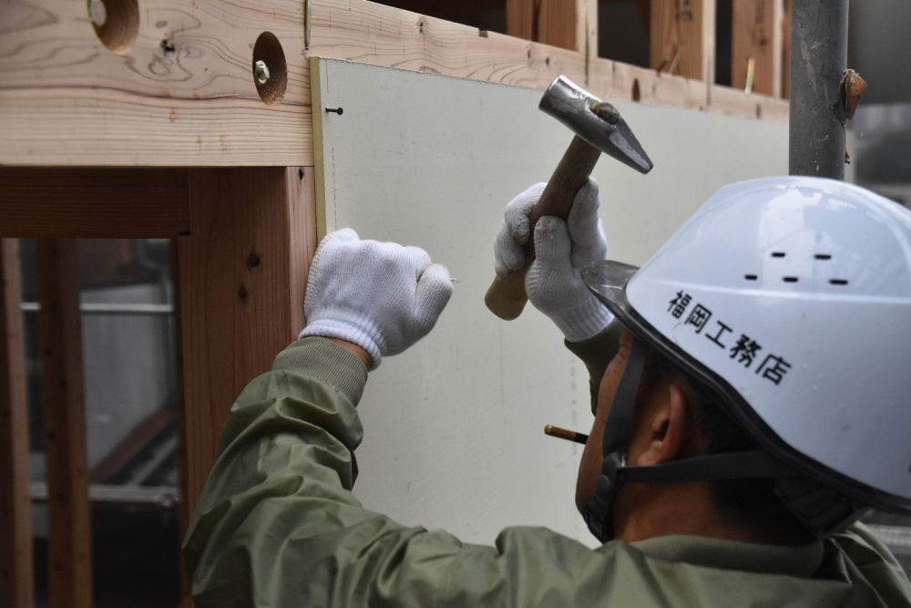 福岡県筑紫野市07　注文住宅建築現場リポート⑤　～祝・上棟式２～