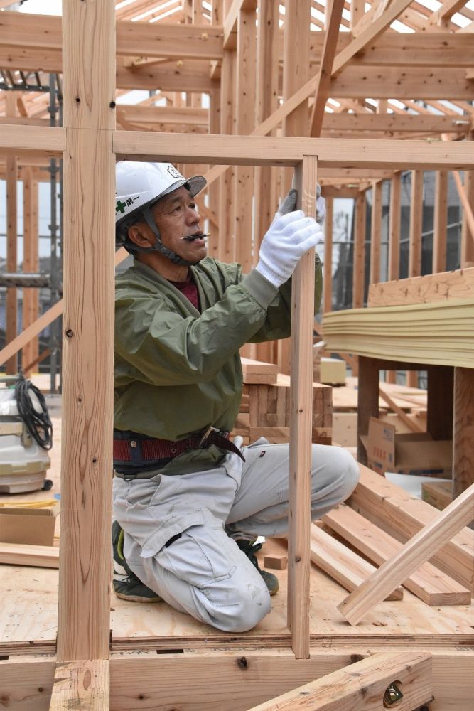 福岡県筑紫野市07　注文住宅建築現場リポート⑤　～祝・上棟式２～