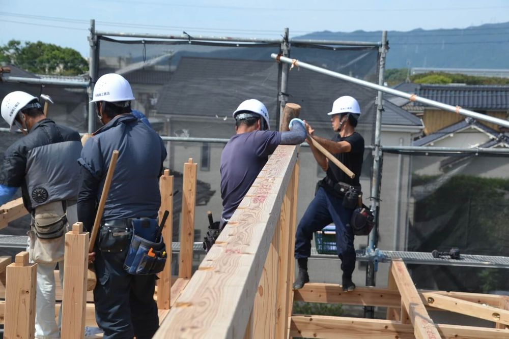 福岡県小郡市03　注文住宅建築現場リポート③　～上棟式～