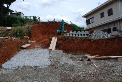 福岡市東区松崎01　注文住宅建築現場リポート②　～擁壁工事2～