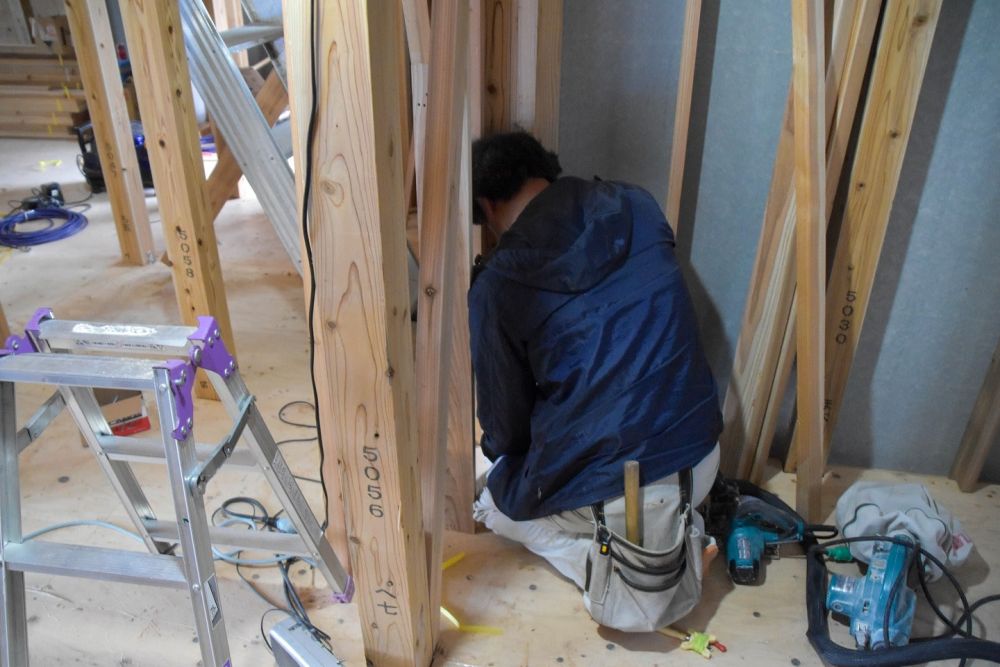 「太宰府市09」注文住宅現場リポート③【木工事】【金物】