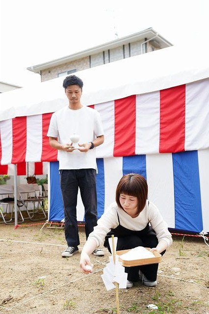 「福岡市東区06」注文住宅現場リポート①【地鎮祭】