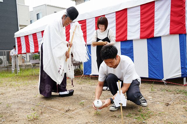 福岡市東区06　注文住宅建築現場リポート①　～地鎮祭～