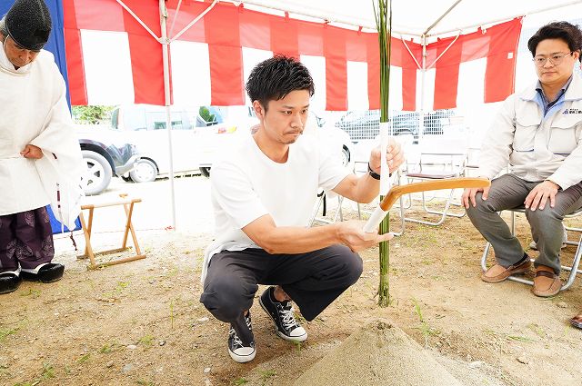 福岡市東区06　注文住宅建築現場リポート①　～地鎮祭～