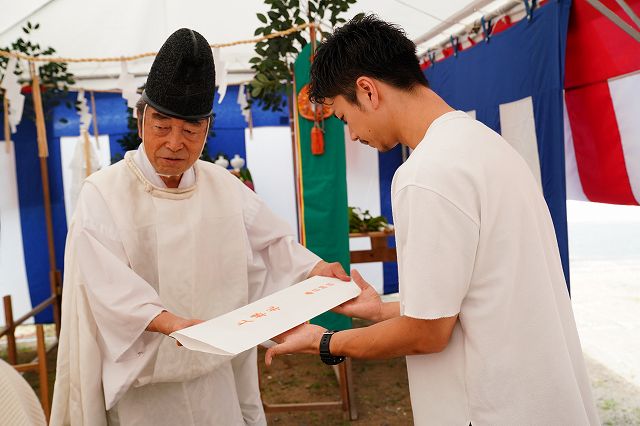 福岡市東区06　注文住宅建築現場リポート①　～地鎮祭～