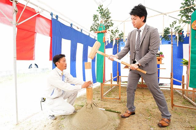 「福岡市東区06」注文住宅現場リポート①【地鎮祭】