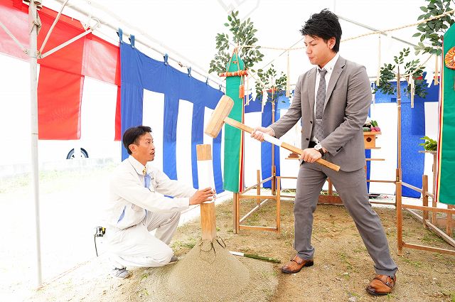 福岡市東区06　注文住宅建築現場リポート①　～地鎮祭～