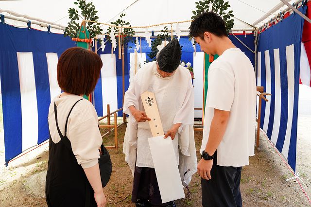 福岡市東区06　注文住宅建築現場リポート①　～地鎮祭～