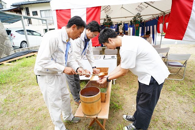 福岡市東区06　注文住宅建築現場リポート①　～地鎮祭～