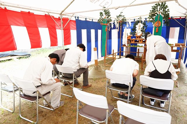 福岡市東区06　注文住宅建築現場リポート①　～地鎮祭～