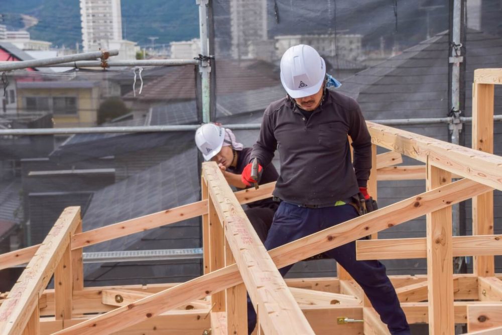 福岡市早良区08　注文住宅建築現場リポート③　～上棟式～