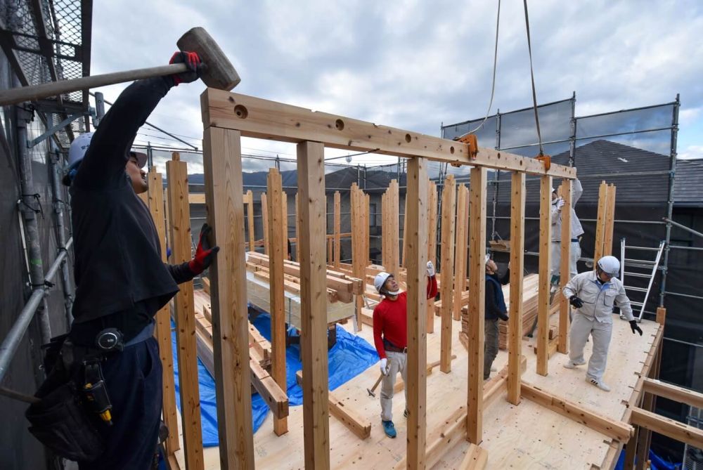 福岡市早良区08　注文住宅建築現場リポート③　～上棟式～