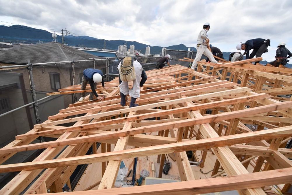 福岡市早良区08　注文住宅建築現場リポート③　～上棟式～