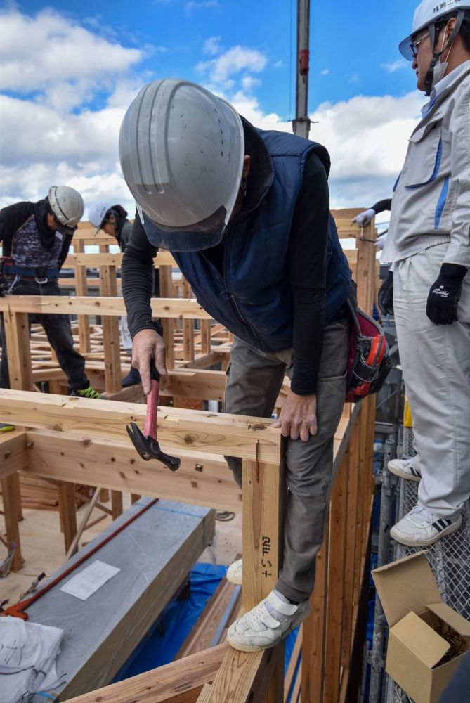 福岡市早良区08　注文住宅建築現場リポート③　～上棟式～