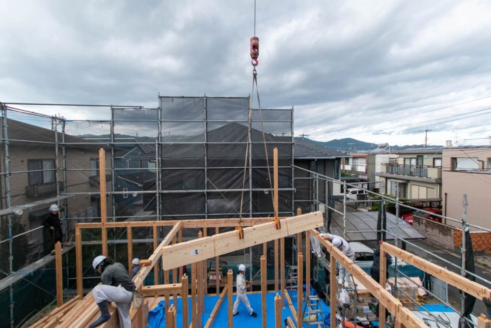 福岡市早良区08　注文住宅建築現場リポート③　～上棟式～