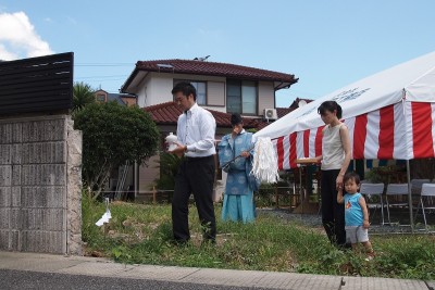 福岡市南区井尻01　注文住宅建築現場リポート④　～地鎮祭～