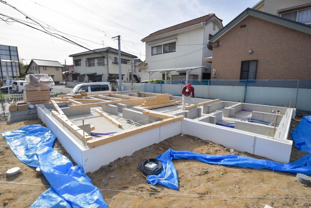「福岡市南区21」注文住宅現場リポート⑥【木工事】【土台敷き】