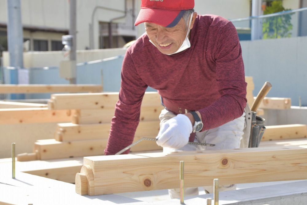 「福岡市南区21」注文住宅現場リポート⑥【木工事】【土台敷き】