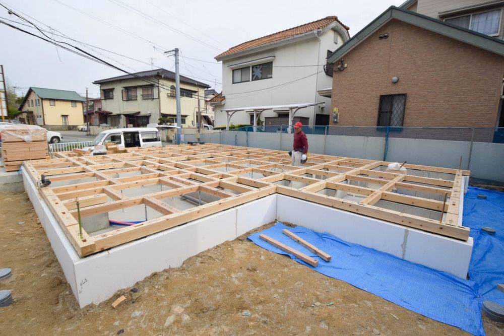「福岡市南区21」注文住宅現場リポート⑥【木工事】【土台敷き】